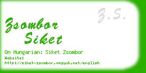 zsombor siket business card